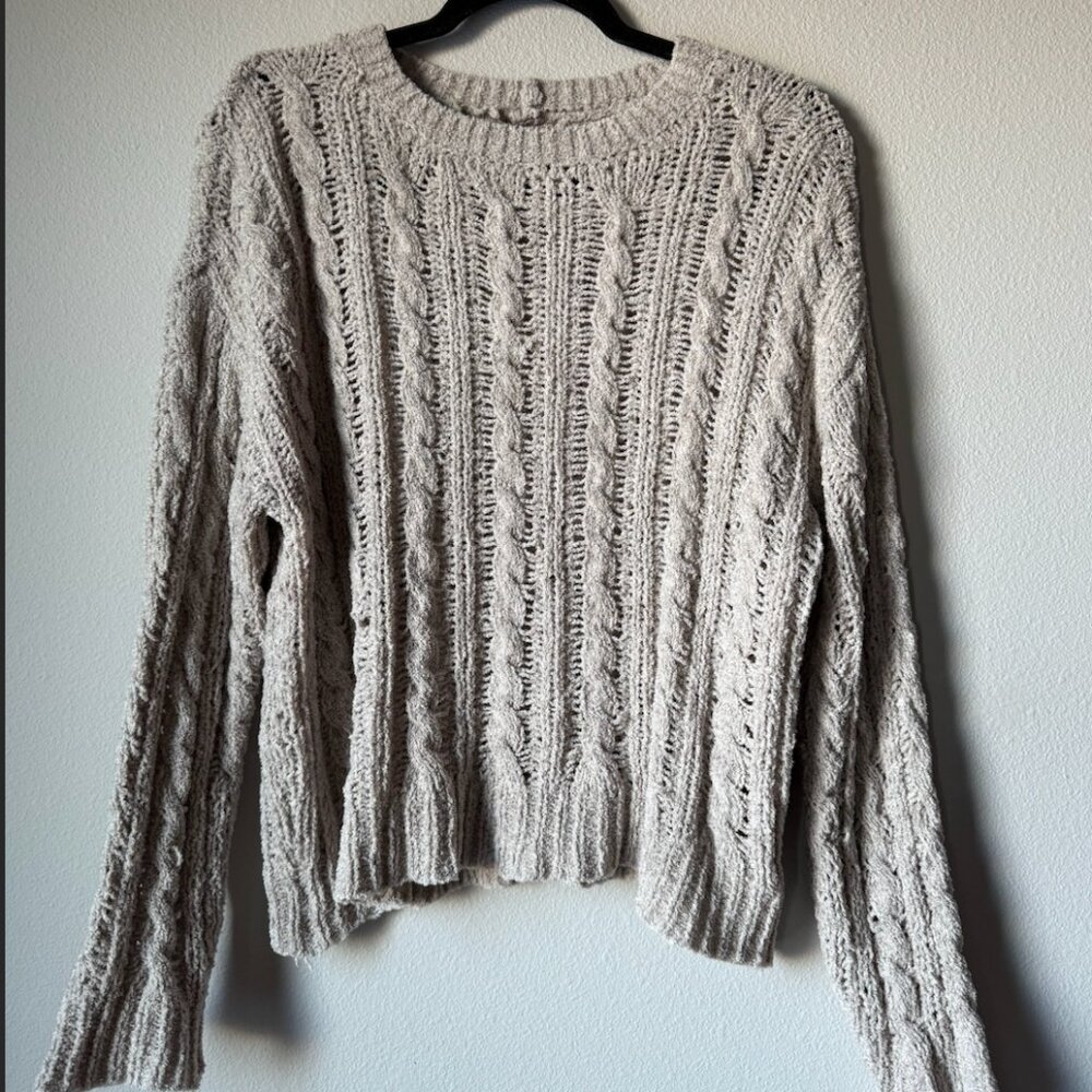 American Eagle Beige Knit Long Sleeve - Size S